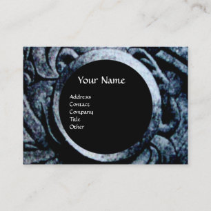 FIGHTING GRYPHONS MONOGRAM black white grey Business Card