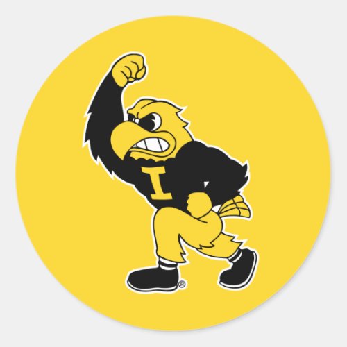 Fighting Herky Classic Round Sticker