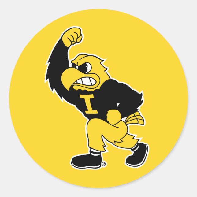 Fighting Herky Classic Round Sticker (Front)