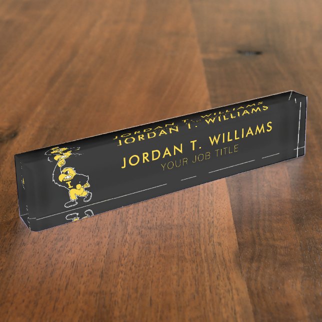 Fighting Herky Desk Name Plate (Side)