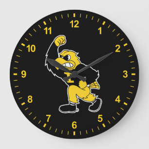 Fighting Herky Large Clock