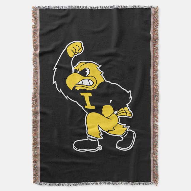 Fighting Herky Throw Blanket (Front Vertical)
