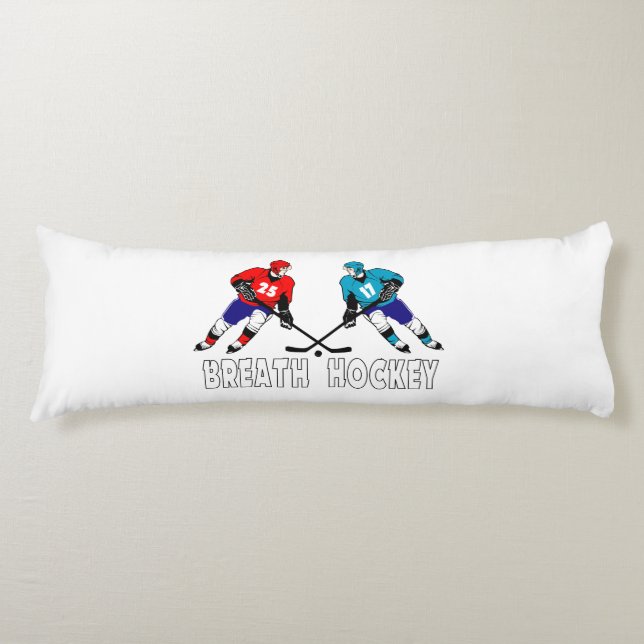 Fighting hockey players body pillow (Front)