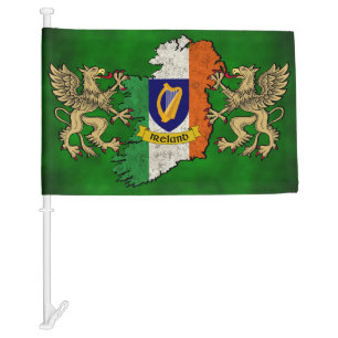 Fighting Irish Griffin Car Flag