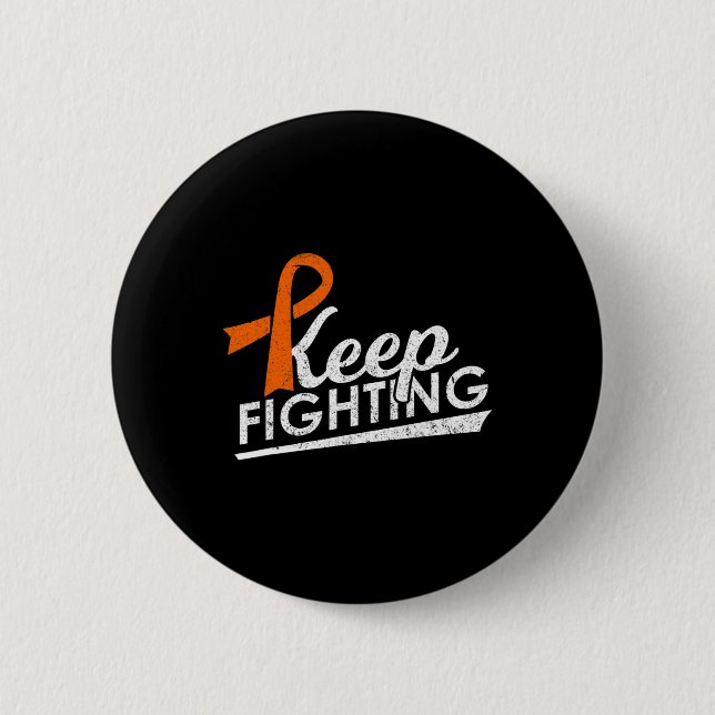 Fighting Leukemia Multiple Sclerosis Warrior Aware Button (Front)