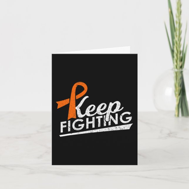 Fighting Leukemia Multiple Sclerosis Warrior Aware Card (Front)