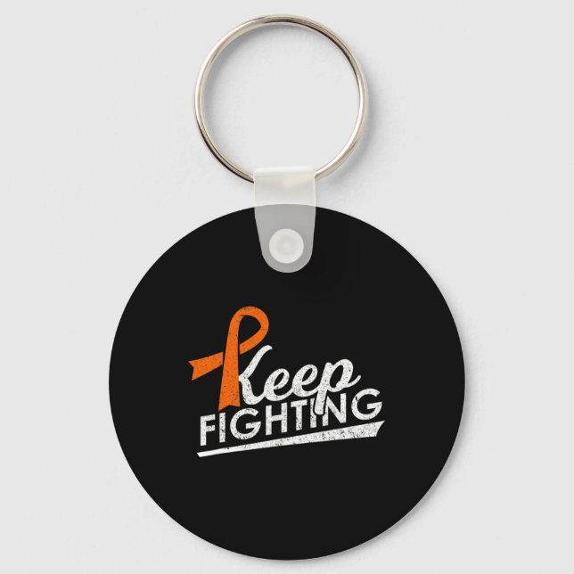 Fighting Leukemia Multiple Sclerosis Warrior Aware Keychain (Front)
