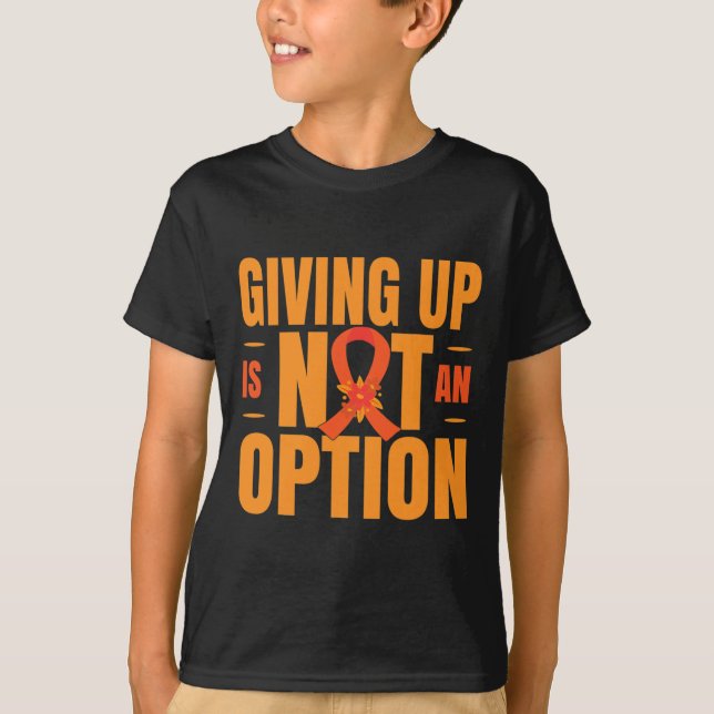 Fighting Multiple Sclerosis Warrior Orange Ribbon  T-Shirt (Front)