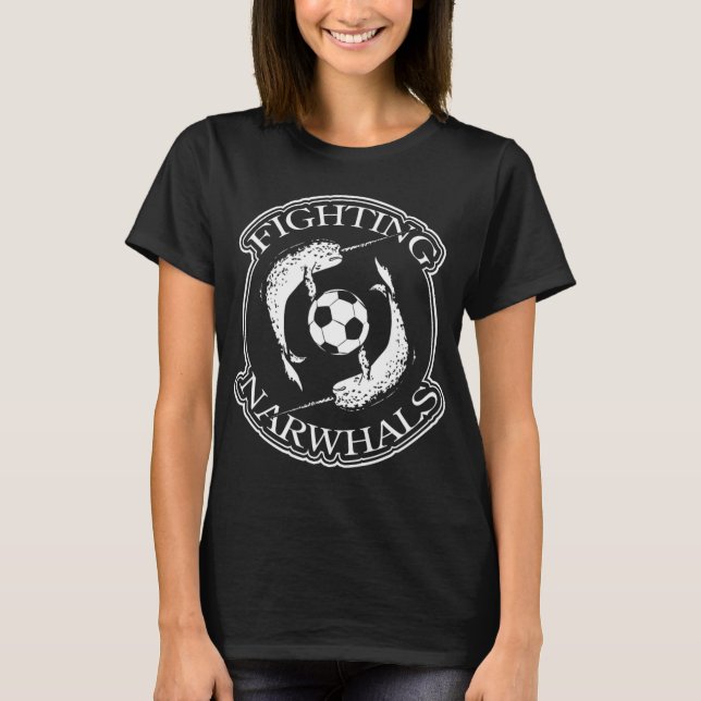 Fighting Narwhals Soccer  T-Shirt (Front)