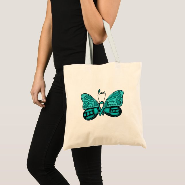 Fighting Ovarian Cancer Tote Bag (Front (Product))