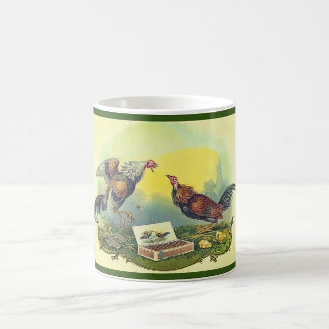 Fighting Roosters Cigars Coffee Mug (Center)