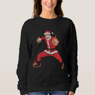 Fighting Santa Claus Anime Style Sweatshirt - Chri