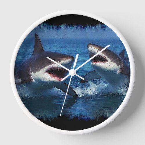 Fighting Sharks  Clock