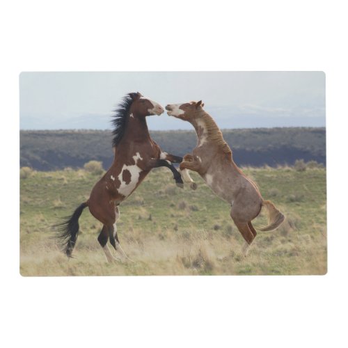 Fighting Stallions Steens Mountains Oregon Placemat
