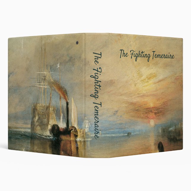 Fighting Temeraire by Joseph Turner, Maritime Art 3 Ring Binder (Background)