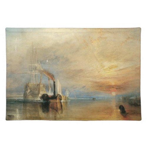 Fighting Temeraire by Joseph Turner Maritime Art Cloth Placemat