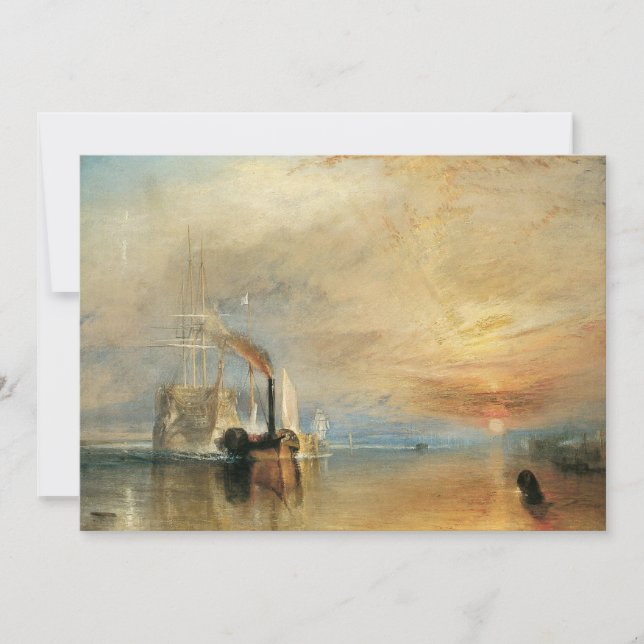 Fighting Temeraire by Joseph Turner, Maritime Art Invitation (Front)