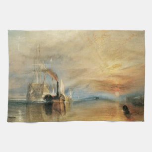 Fighting Temeraire by Joseph Turner, Maritime Art Kitchen Towel