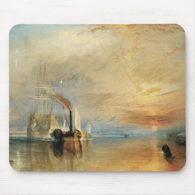 Fighting Temeraire by Joseph Turner, Maritime Art Mouse Pad (Front)