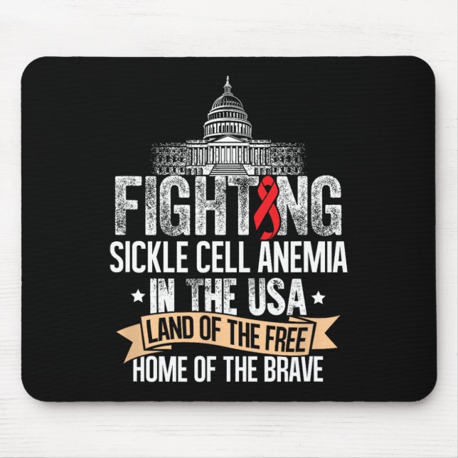 Fighting Usa- Sickle Cell Anemia Awareness Support Mouse Pad (Front)