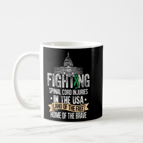 Fighting USA_ Spinal Cord Injuries Awareness Suppo Coffee Mug