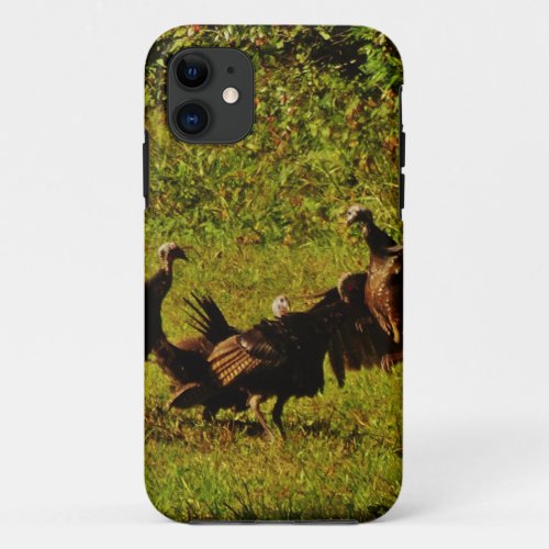 Fighting Wild Turkeys in The Smoky Mountains iPhone 11 Case