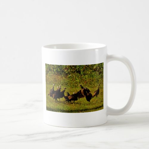 Fighting Wild Turkeys in The Smoky Mountains Coffee Mug