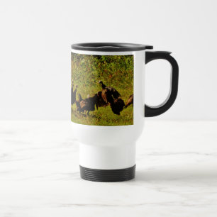 Fighting Wild Turkeys in The Smoky Mountains Travel Mug