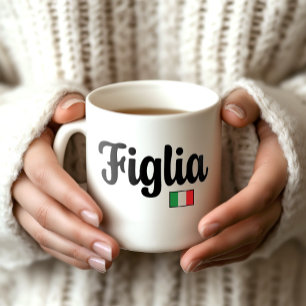 Figlia Italian Flag Mug - Gift for Daughter