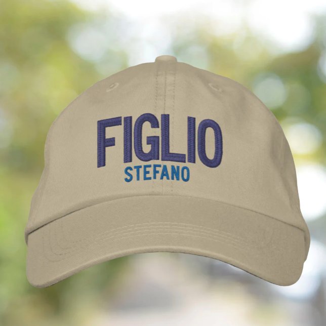Figlio (Son) Personalized Embroidered  Baseball Cap (Creator Uploaded)