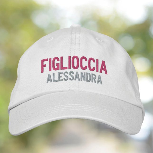 Figlioccia (goddaughter) personalized  embroidered baseball cap (Creator Uploaded)