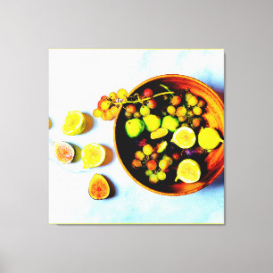 "Figs And Grapes Fruits" Cute Photo. Buy Now Canvas Print