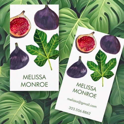 Figs Autumn Fruits Illustrated Business Card