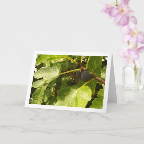 Figs in Tree Portrait Card