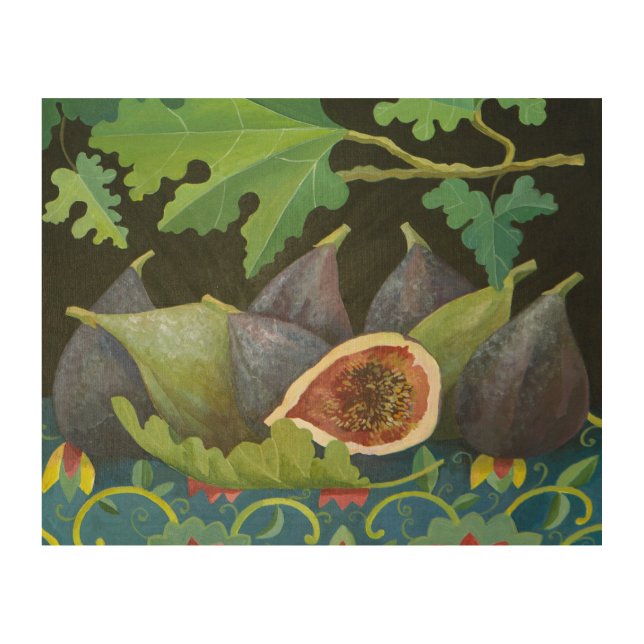 Figs on black 2014 wood wall art (Front)