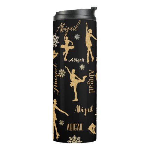 Figue Skating golden personalized silhouttes Mug