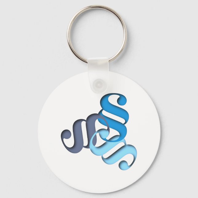Figur Buchstabe paragraph shape letter Keychain (Front)