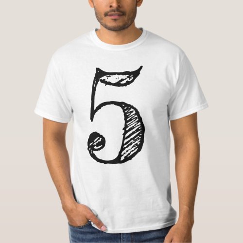 figure 5 number five giant manuscript T_Shirt