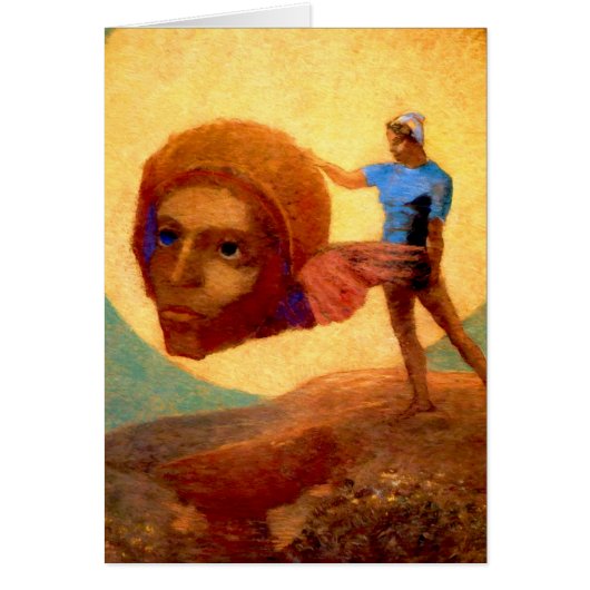 Figure by Odilon Redon Cards (Front)