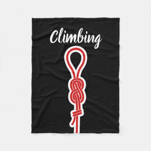 Figure eight 8 rock climbing knot fleece blanket