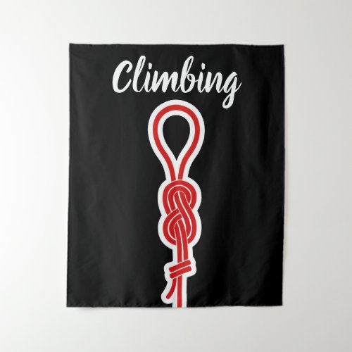 Figure eight 8 rock climbing knot tapestry