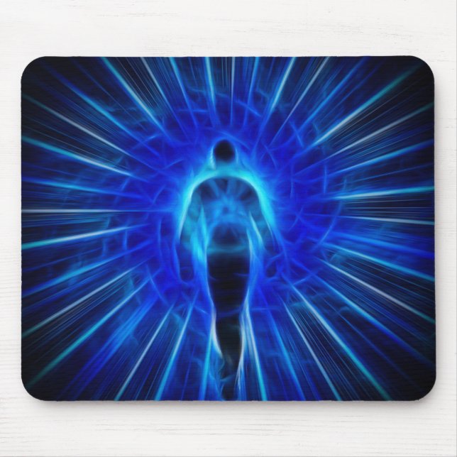 Figure emerges from light mouse pad (Front)