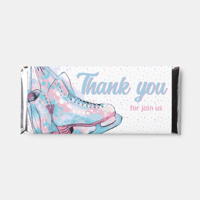 Figure ice skating favor hershey bar favors (Front)