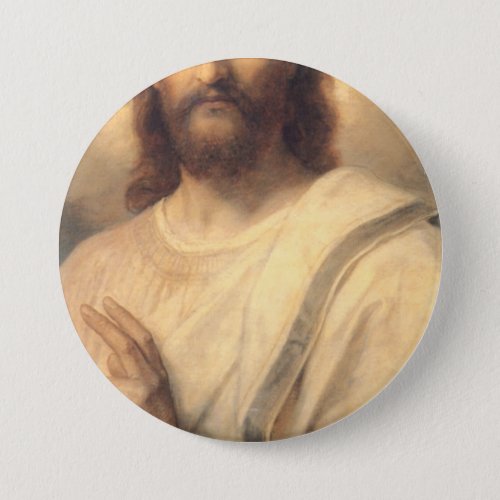 Figure Of Jesus Christ By Heinrich Hofmann Button
