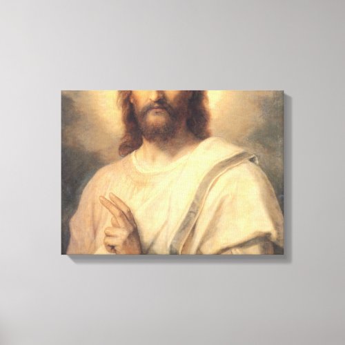Figure Of Jesus Christ By Heinrich Hofmann Canvas Print