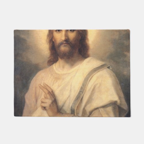 Figure Of Jesus Christ By Heinrich Hofmann Doormat