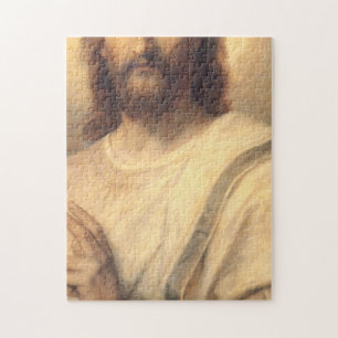 Figure Of Jesus Christ By Heinrich Hofmann Jigsaw Puzzle