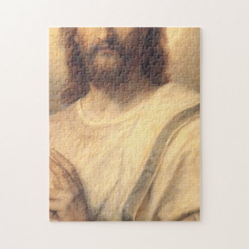 Figure Of Jesus Christ By Heinrich Hofmann Jigsaw Puzzle