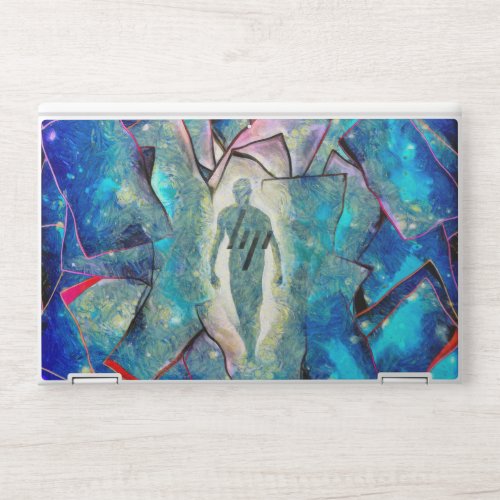 Figure of light HP laptop skin