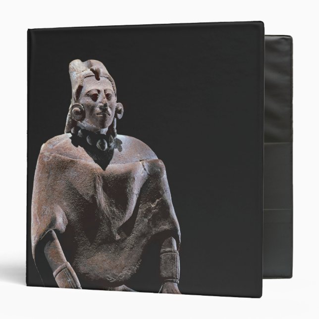 Figure of mayan seated king, from Isle ofJaina 3 Ring Binder (Front/Inside)